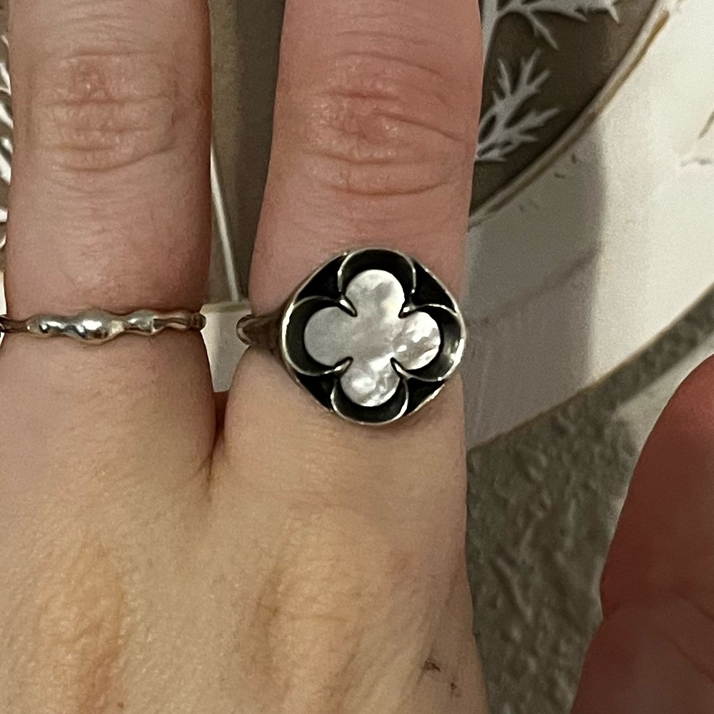 Ecclesia Mother of Pearl Nimbus Ring, size 8.5